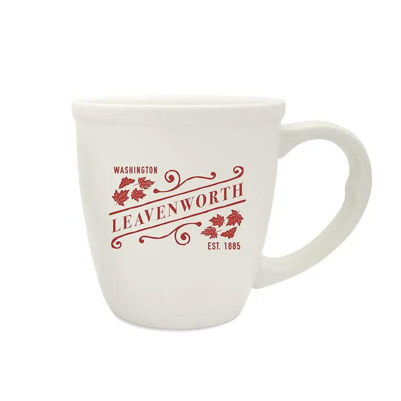 14 Oz. Ceramic White Morning Mug Printed with a Customizable WINTER & FALL SLANT COLLECTION Design