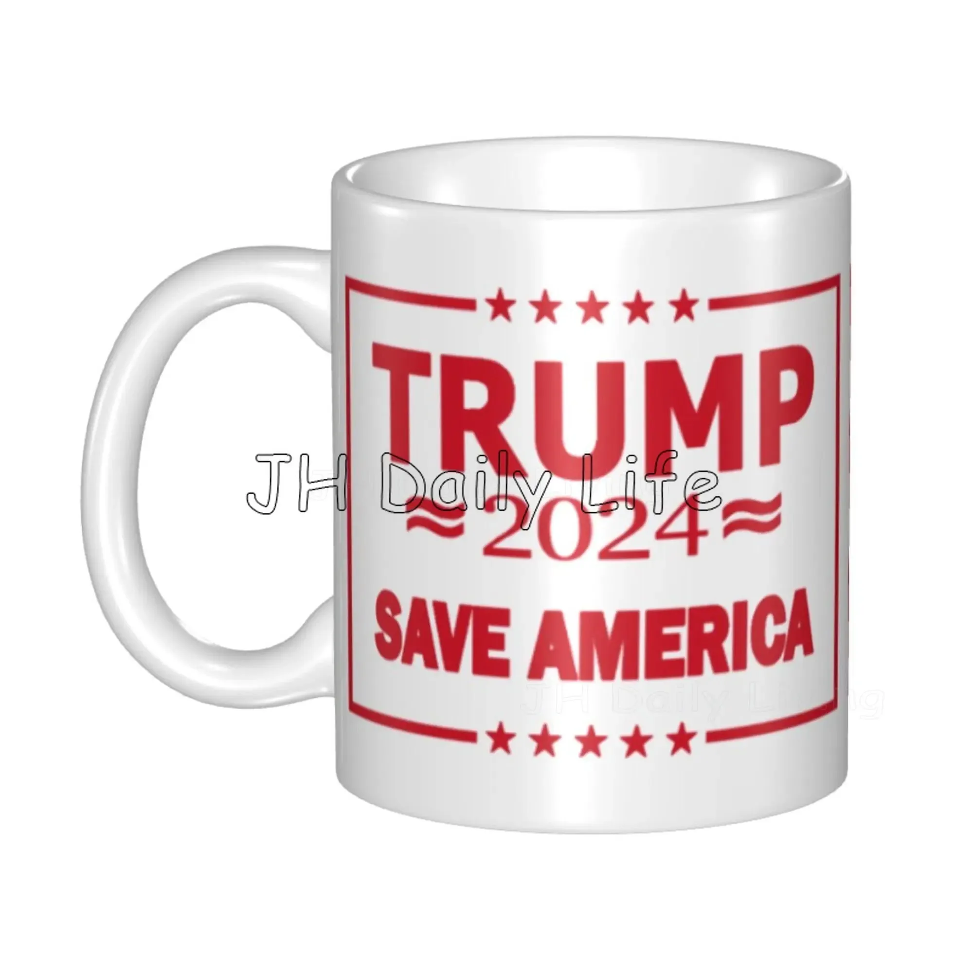 2024 Trump Save America Again Coffee Mug White Ceramic Cup 11 Oz Personalized Tea Milk Cup Creative Gift