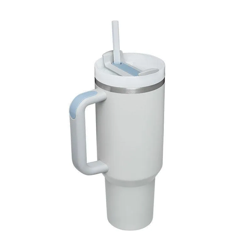 40 Oz Insulated Tumbler with Handle & Straw Spill Proof Vacuum Mug for Travel