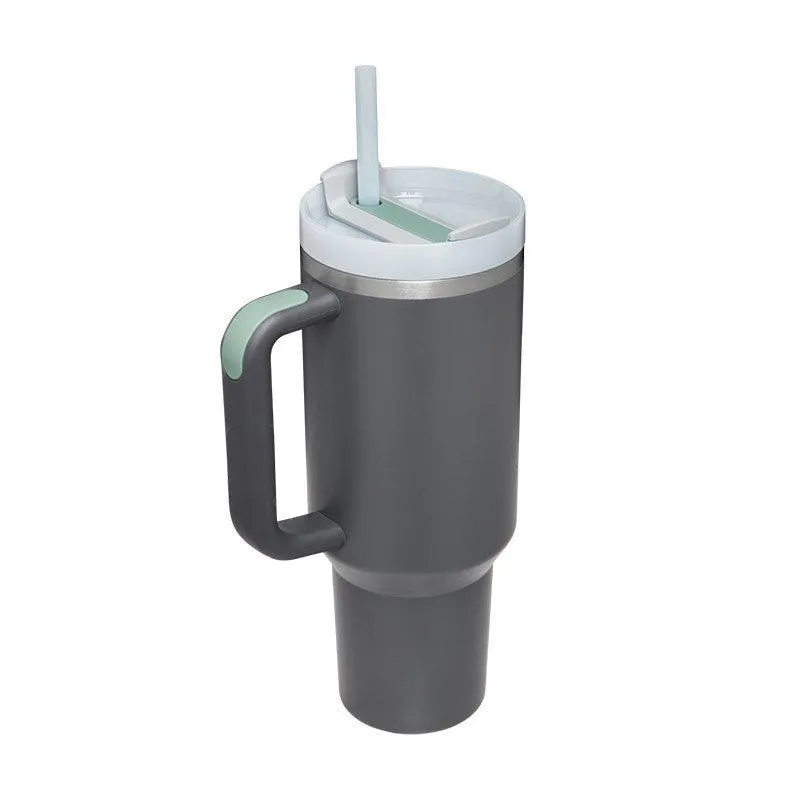 40 Oz Insulated Tumbler with Handle & Straw Spill Proof Vacuum Mug for Travel