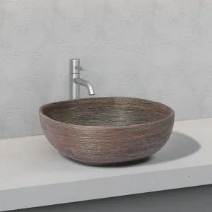 440x440x140mm Square Brown Porcelain Basin