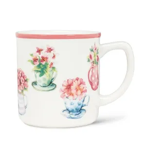 Abbott Ceramic Mug 14oz Teacup Flowers (Ó)