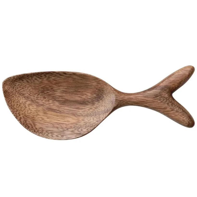 Acacia Natural Wood Fish Shaped Dish