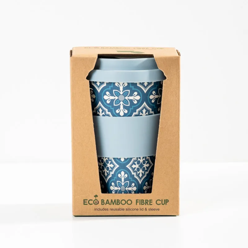 Bamboo Travel Mug 400ml - Paisley