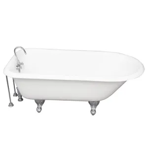 Bartlett 60″ Cast Iron Roll Top Tub Kit – Polished Chrome Accessories