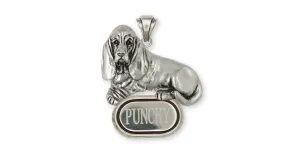 Basset Hound Pendant Jewelry Sterling Silver Handmade Dog Pendant BAS4-DP