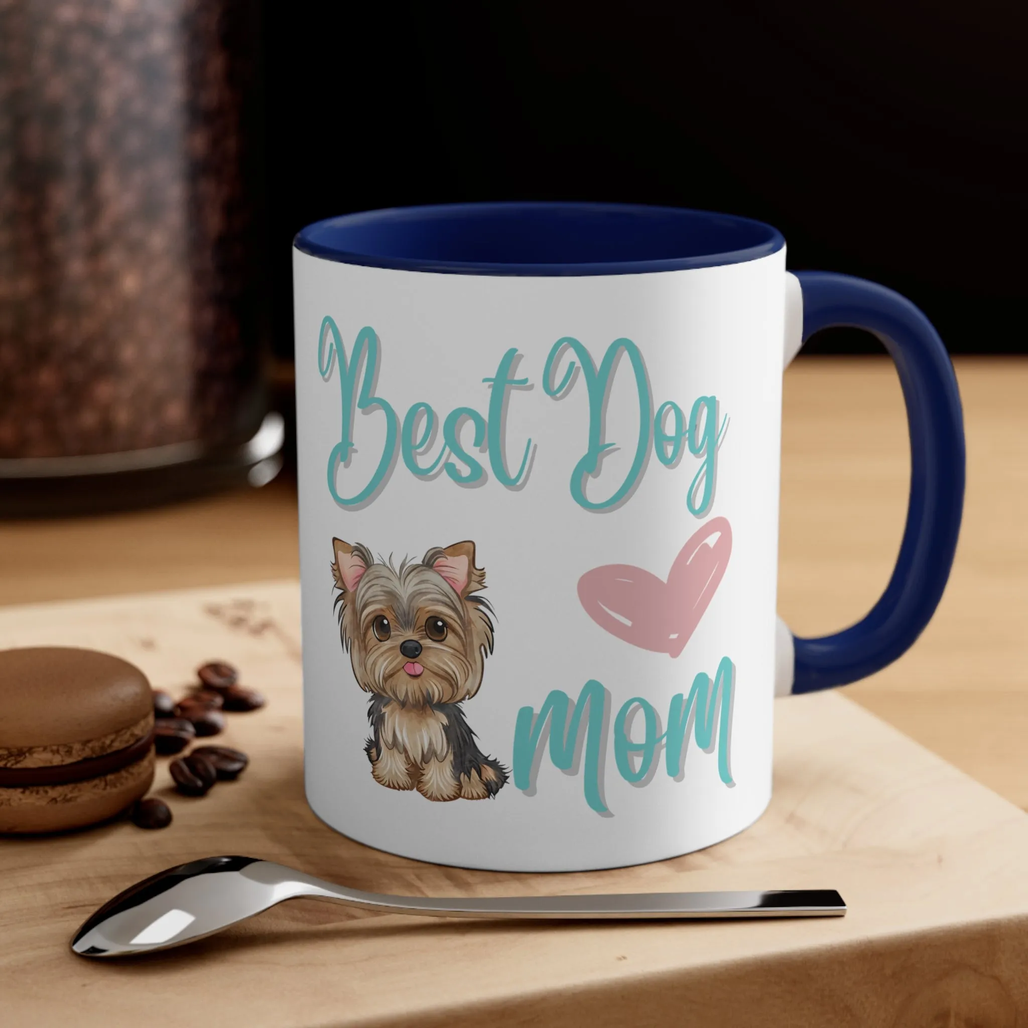 Best Dog Mom with Yorkie Multi-Color Coffee Mug for Dog Owners