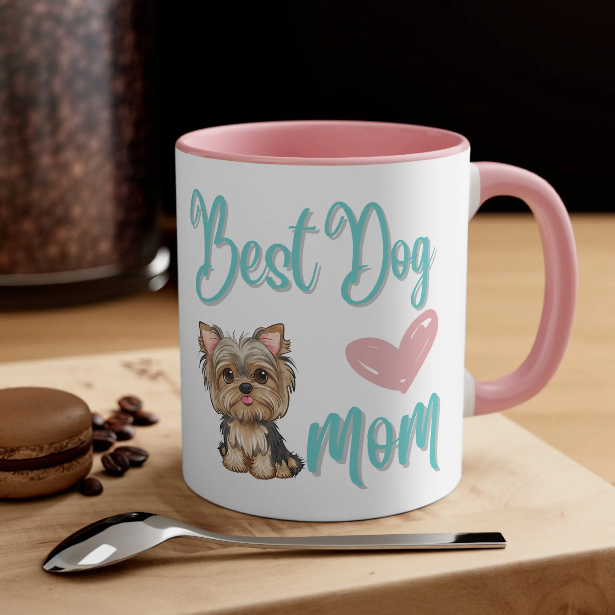 Best Dog Mom with Yorkie Multi-Color Coffee Mug for Dog Owners