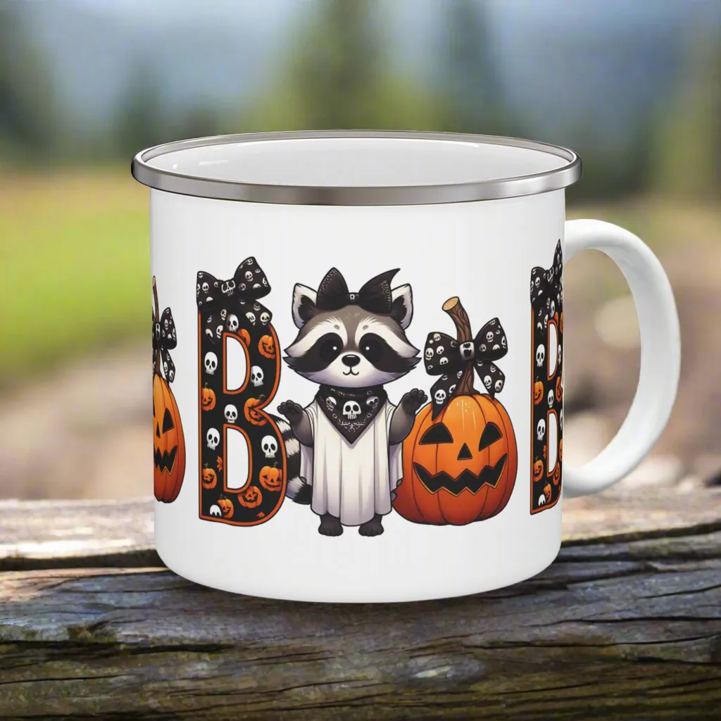 Boo Enamel Camping Mug