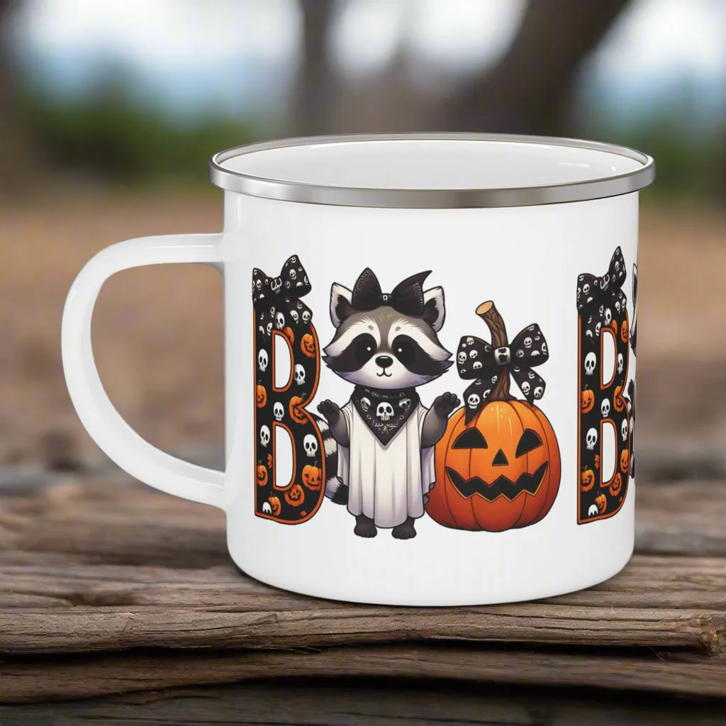 Boo Enamel Camping Mug