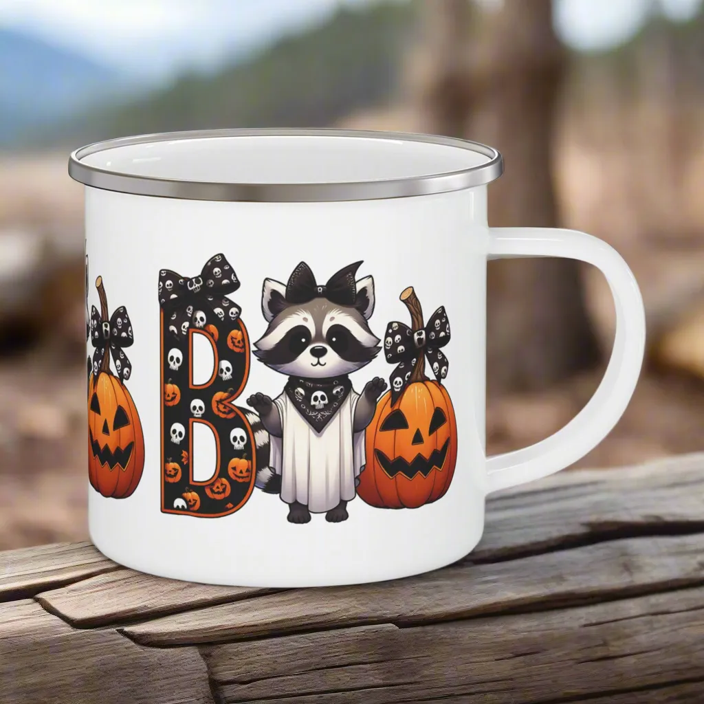 Boo Enamel Camping Mug