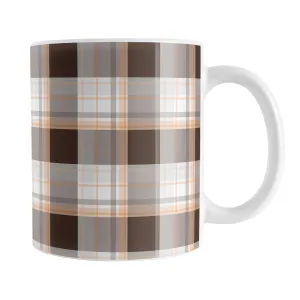 Brown Orange Plaid Mug