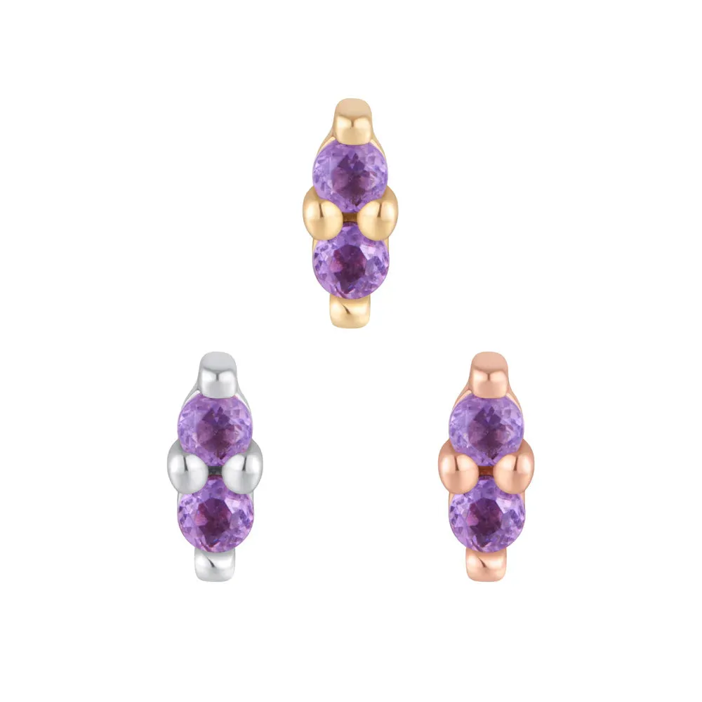 BUDDHA JEWELRY MISHKA 2 - AMETHYST - THREADLESS END