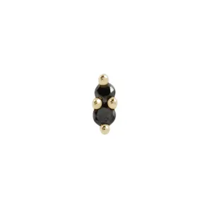 BUDDHA JEWELRY MISHKA PRONG 2 - BLACK DIAMOND - THREADLESS END