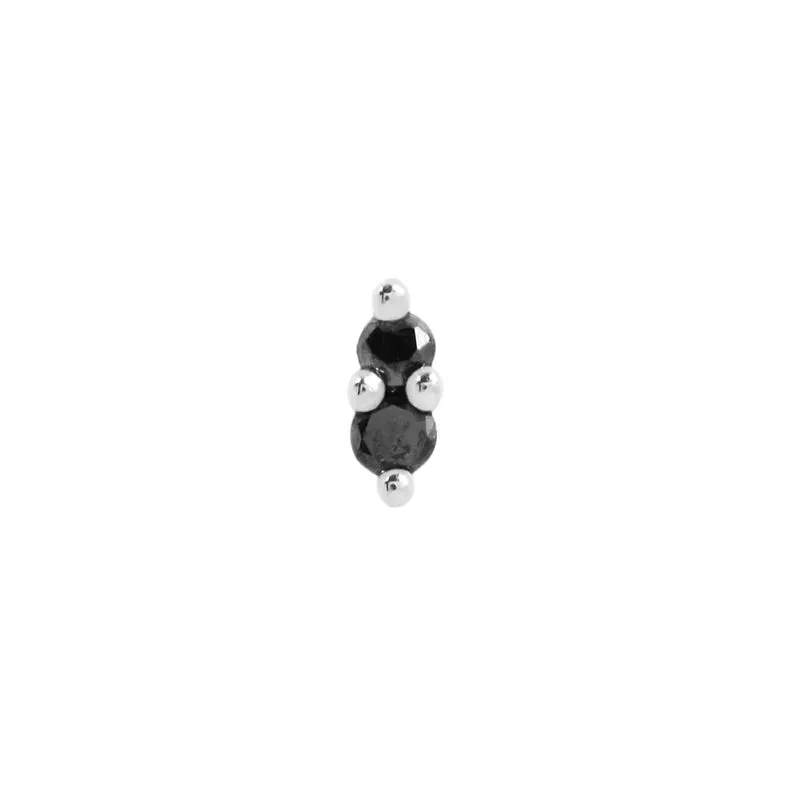 BUDDHA JEWELRY MISHKA PRONG 2 - BLACK DIAMOND - THREADLESS END