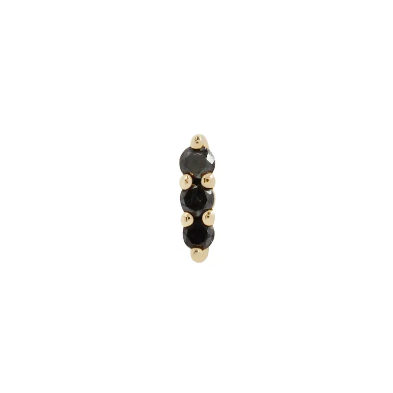 BUDDHA JEWELRY MISHKA PRONG 3 - BLACK DIAMOND - THREADLESS END