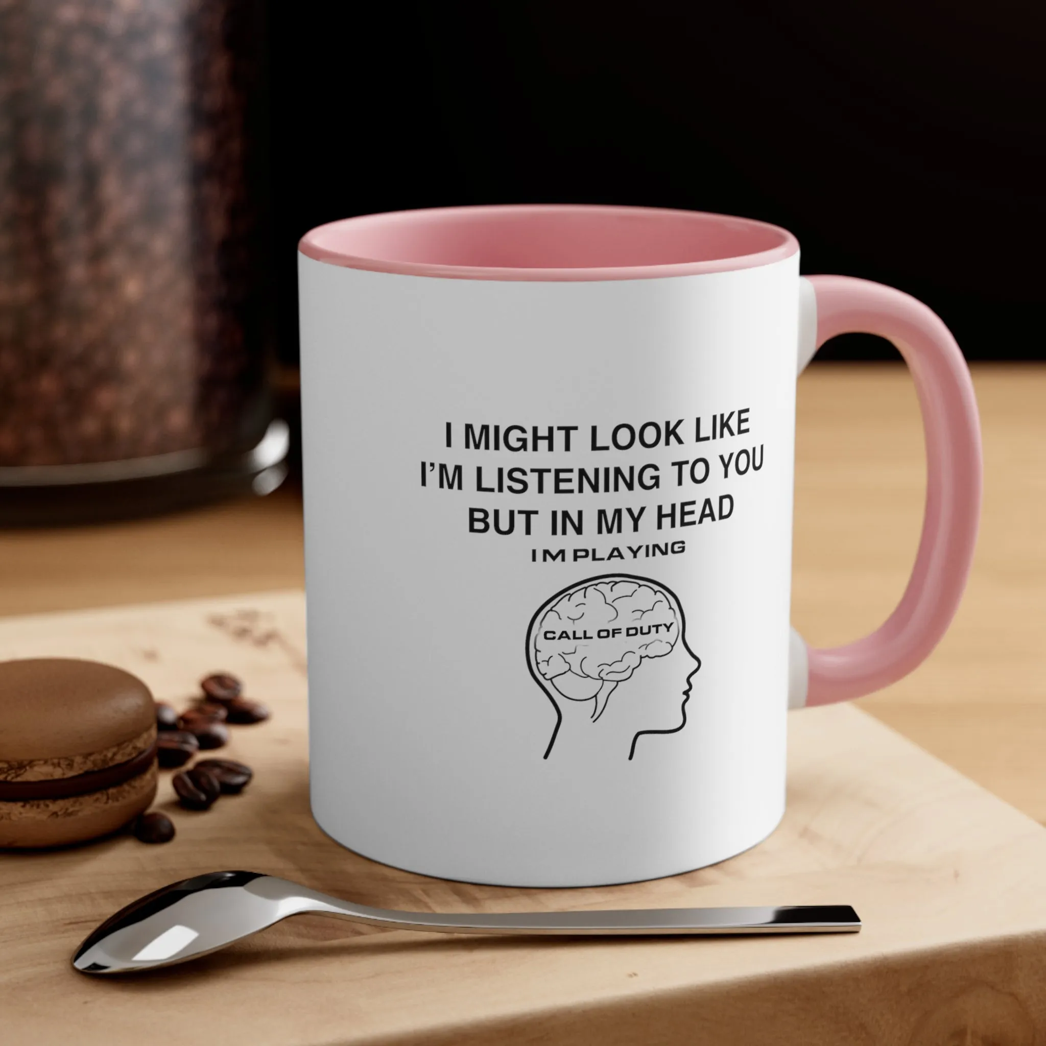 Call Of Duty Funny Coffee Mug, 11oz I Might Look Like I'm Listening Humor Humour Joke Cup Gift For Him Gamer Mug