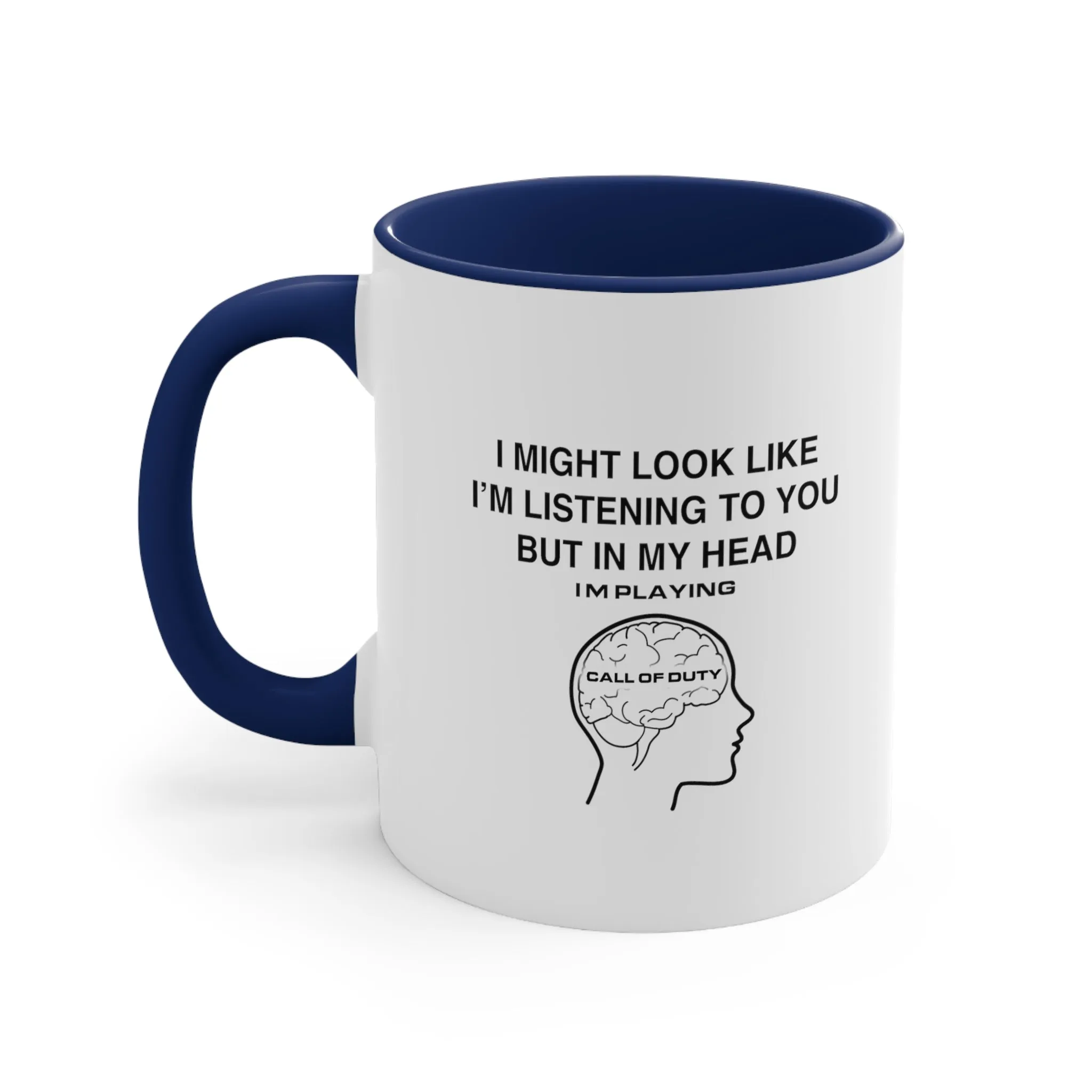 Call Of Duty Funny Coffee Mug, 11oz I Might Look Like I'm Listening Humor Humour Joke Cup Gift For Him Gamer Mug