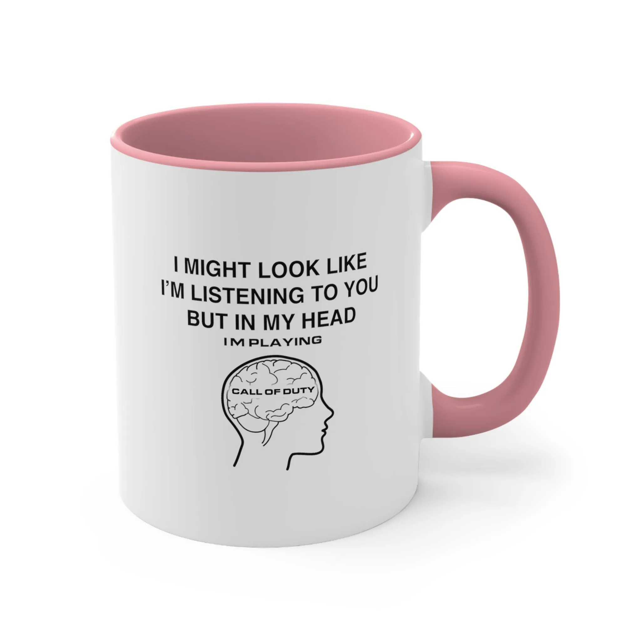 Call Of Duty Funny Coffee Mug, 11oz I Might Look Like I'm Listening Humor Humour Joke Cup Gift For Him Gamer Mug