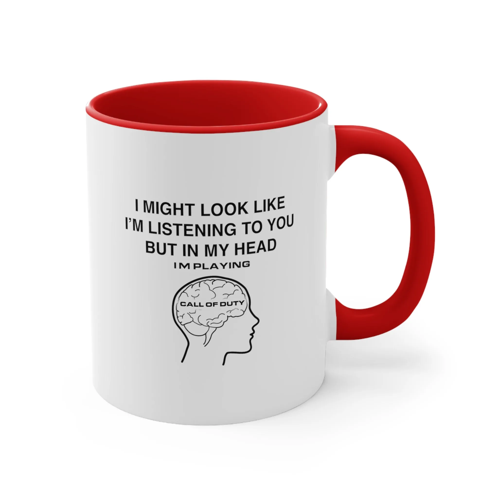 Call Of Duty Funny Coffee Mug, 11oz I Might Look Like I'm Listening Humor Humour Joke Cup Gift For Him Gamer Mug