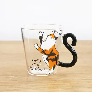 Cat Tail Handle Mug & Stainless Spoon