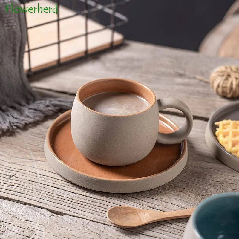 Ceramic Coffee Mug with Plate