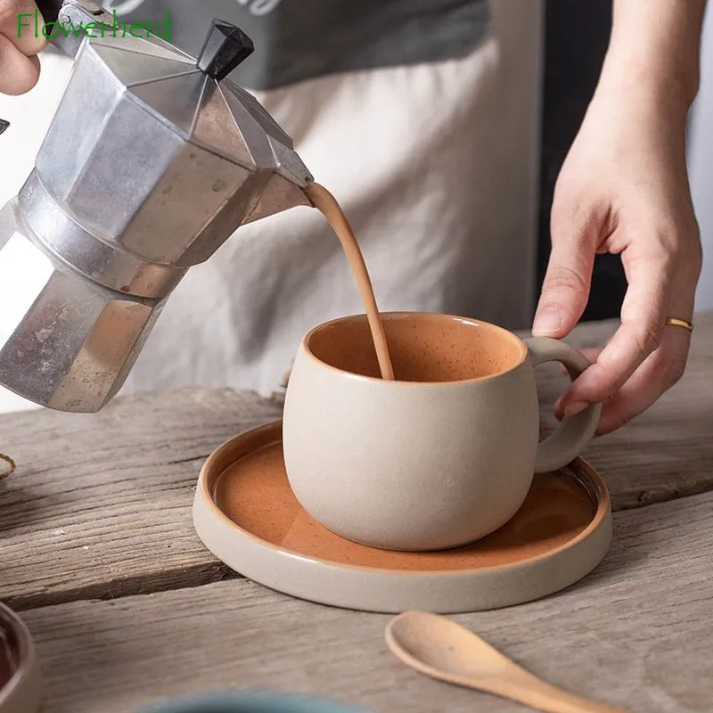 Ceramic Coffee Mug with Plate