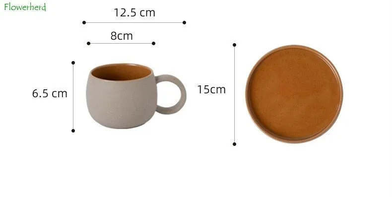 Ceramic Coffee Mug with Plate