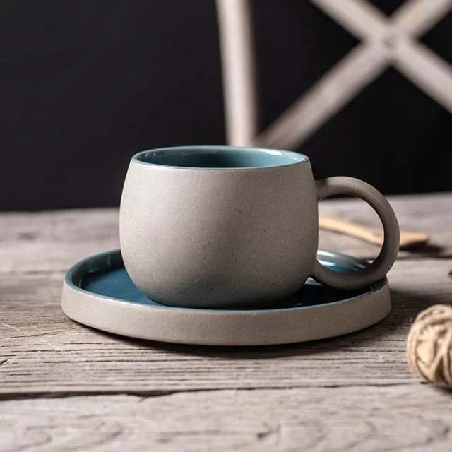 Ceramic Coffee Mug with Plate