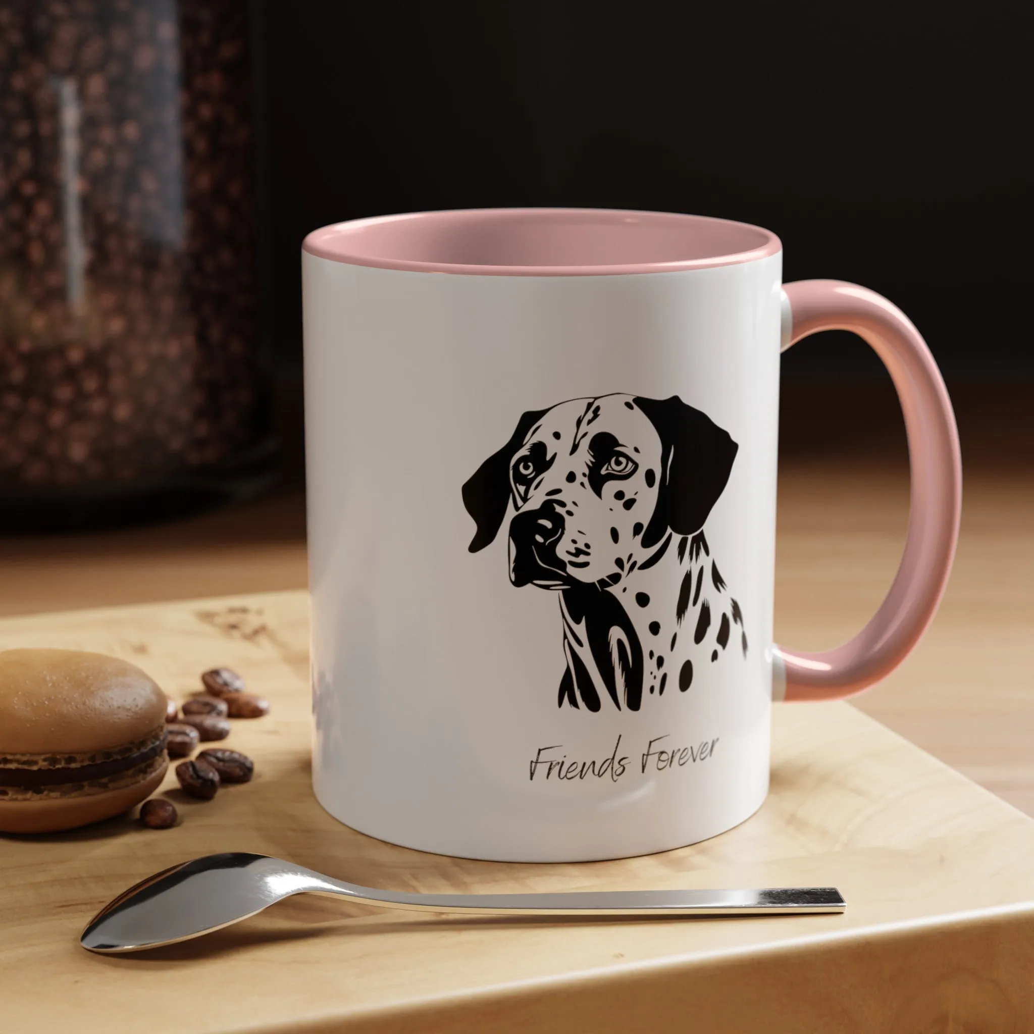 Classic Friends Forever Dalmatian Coffee Mug - 11oz Multi-Color Custom Dog Lover Gift