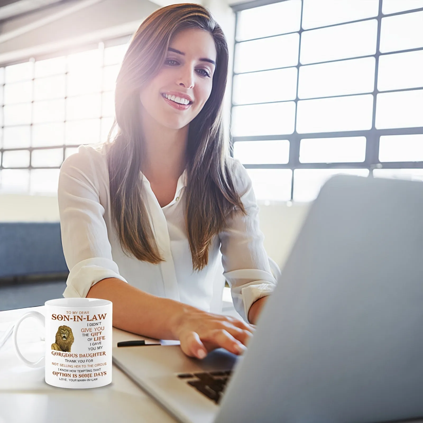 Classic White Ceramic Coffee Mug  Perfect Gift for Any Occasion