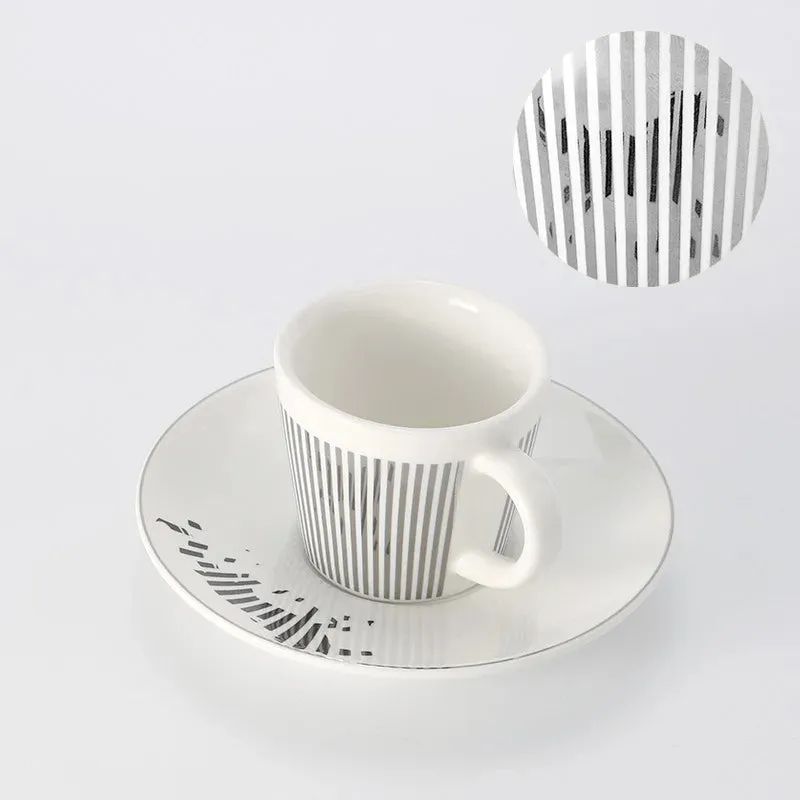 Creative Dynamic Mirror Reflection Cup Mug Leopard Anamorphic Zebra Mug Luycho Coffee Tea Cup Set With Coaster 90ml-225ml