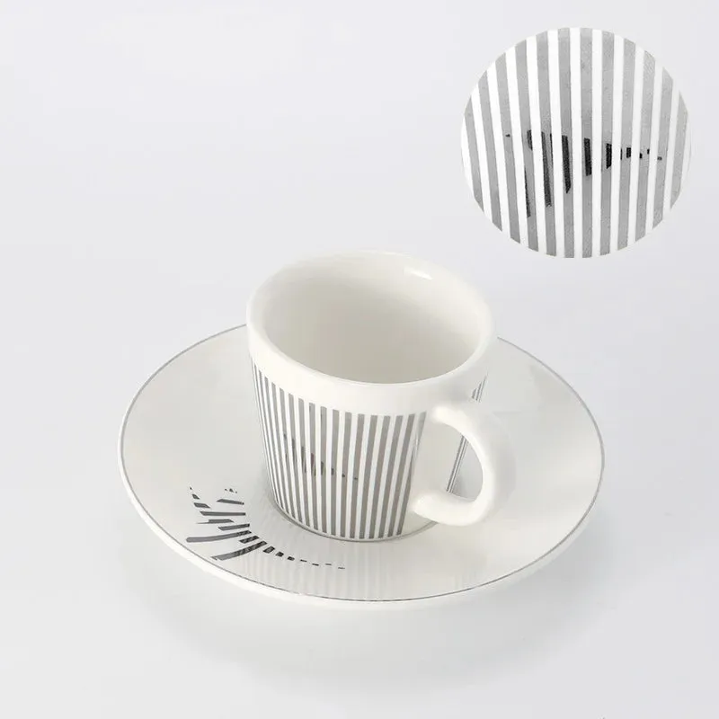 Creative Dynamic Mirror Reflection Cup Mug Leopard Anamorphic Zebra Mug Luycho Coffee Tea Cup Set With Coaster 90ml-225ml