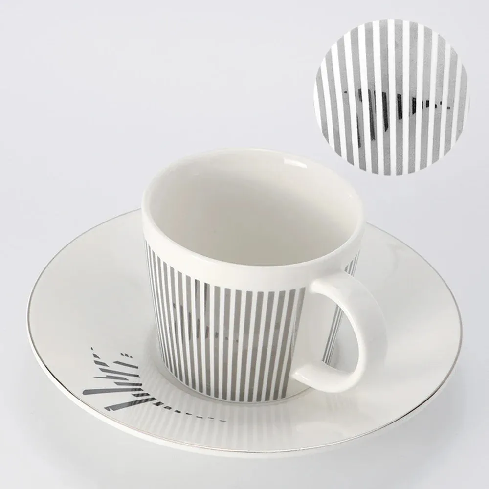 Creative Dynamic Mirror Reflection Cup Mug Leopard Anamorphic Zebra Mug Luycho Coffee Tea Cup Set With Coaster 90ml-225ml