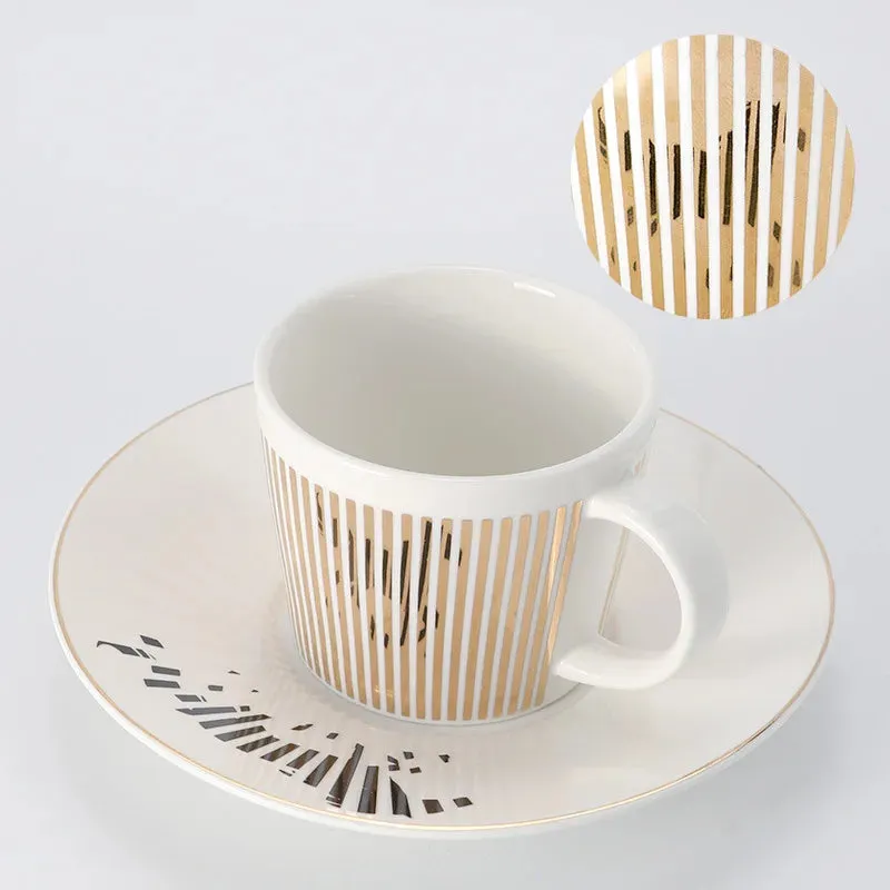 Creative Dynamic Mirror Reflection Cup Mug Leopard Anamorphic Zebra Mug Luycho Coffee Tea Cup Set With Coaster 90ml-225ml