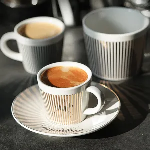 Creative Dynamic Mirror Reflection Cup Mug Leopard Anamorphic Zebra Mug Luycho Coffee Tea Cup Set With Coaster 90ml-225ml