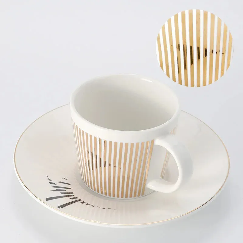 Creative Dynamic Mirror Reflection Cup Mug Leopard Anamorphic Zebra Mug Luycho Coffee Tea Cup Set With Coaster 90ml-225ml