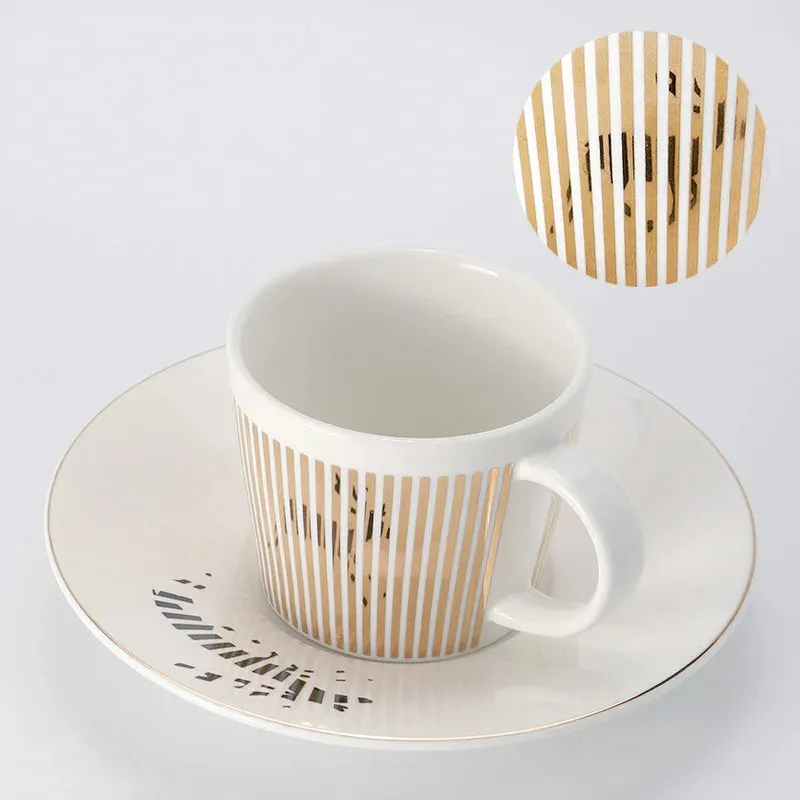 Creative Dynamic Mirror Reflection Cup Mug Leopard Anamorphic Zebra Mug Luycho Coffee Tea Cup Set With Coaster 90ml-225ml