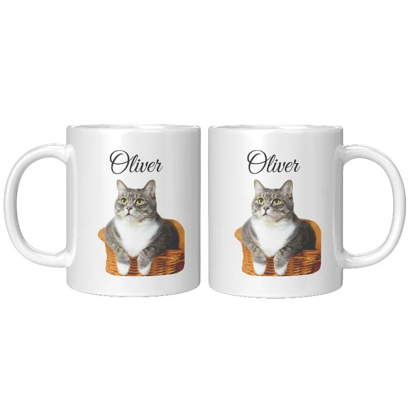 Custom Cat Photo Mug