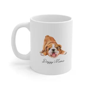 Custom Cute Doggy Mama Coffee Mug  Ceramic Mug 11oz Gift for Her, Pet Owner, Dog Lover, Puppy Lover