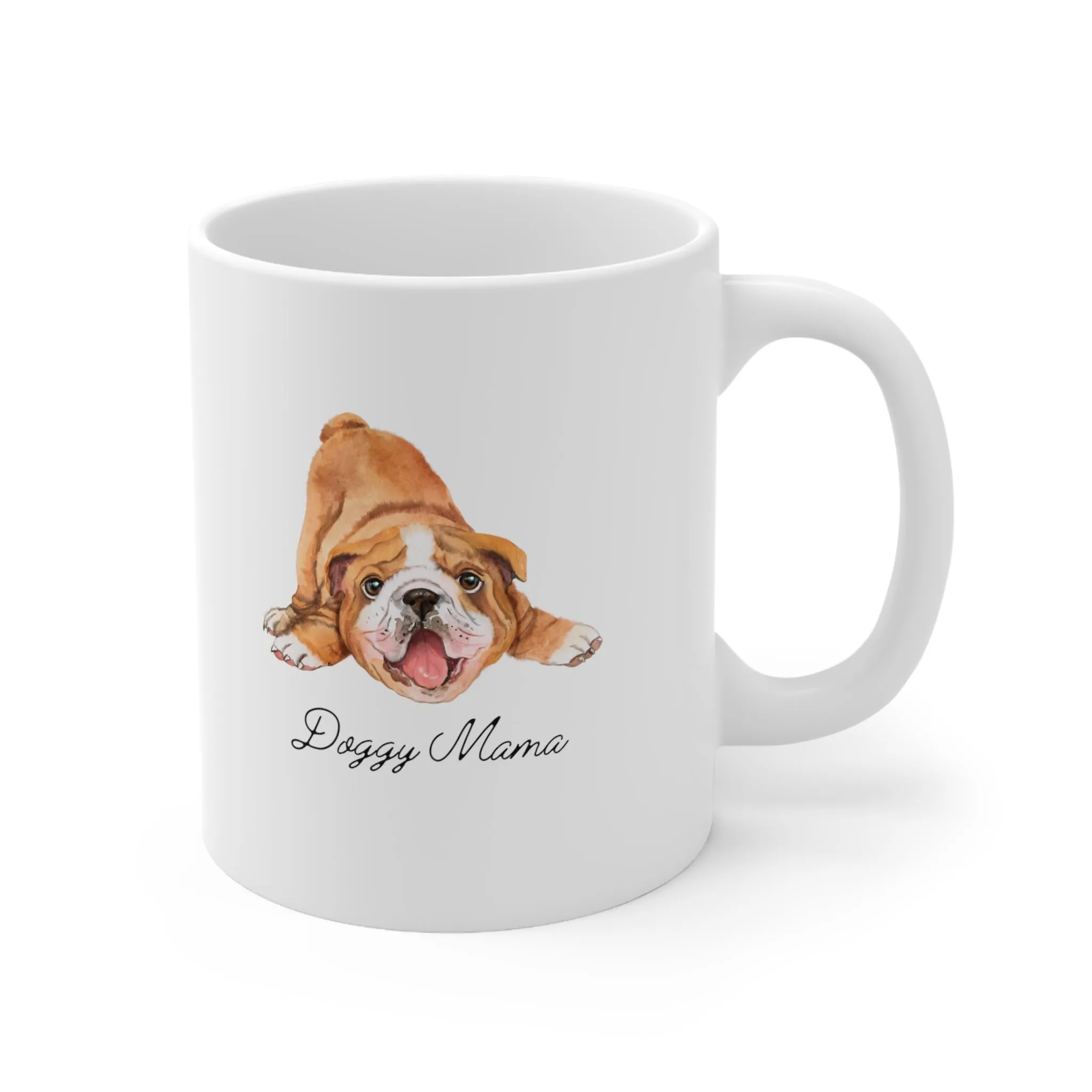 Custom Cute Doggy Mama Coffee Mug  Ceramic Mug 11oz Gift for Her, Pet Owner, Dog Lover, Puppy Lover