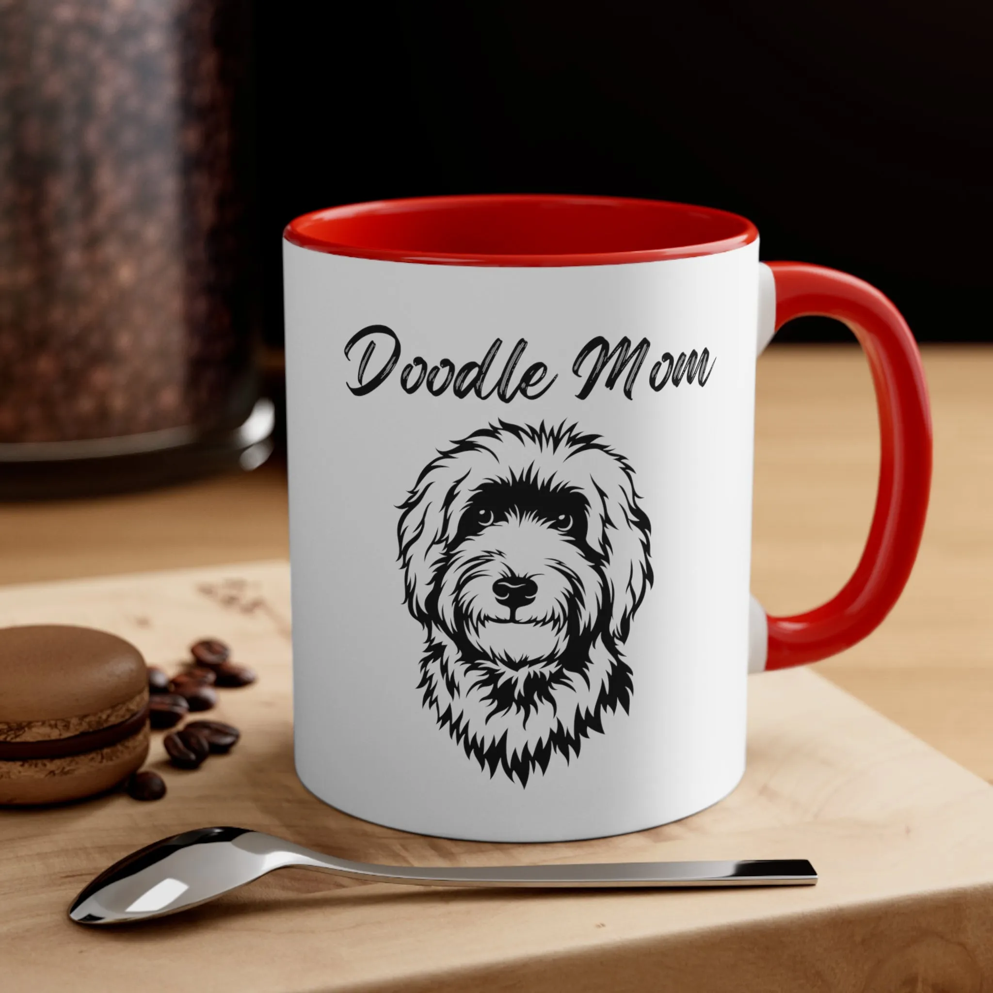 Custom Doodle Mom Coffee Mug - 11oz Multi-Color Gift for Pet Lovers