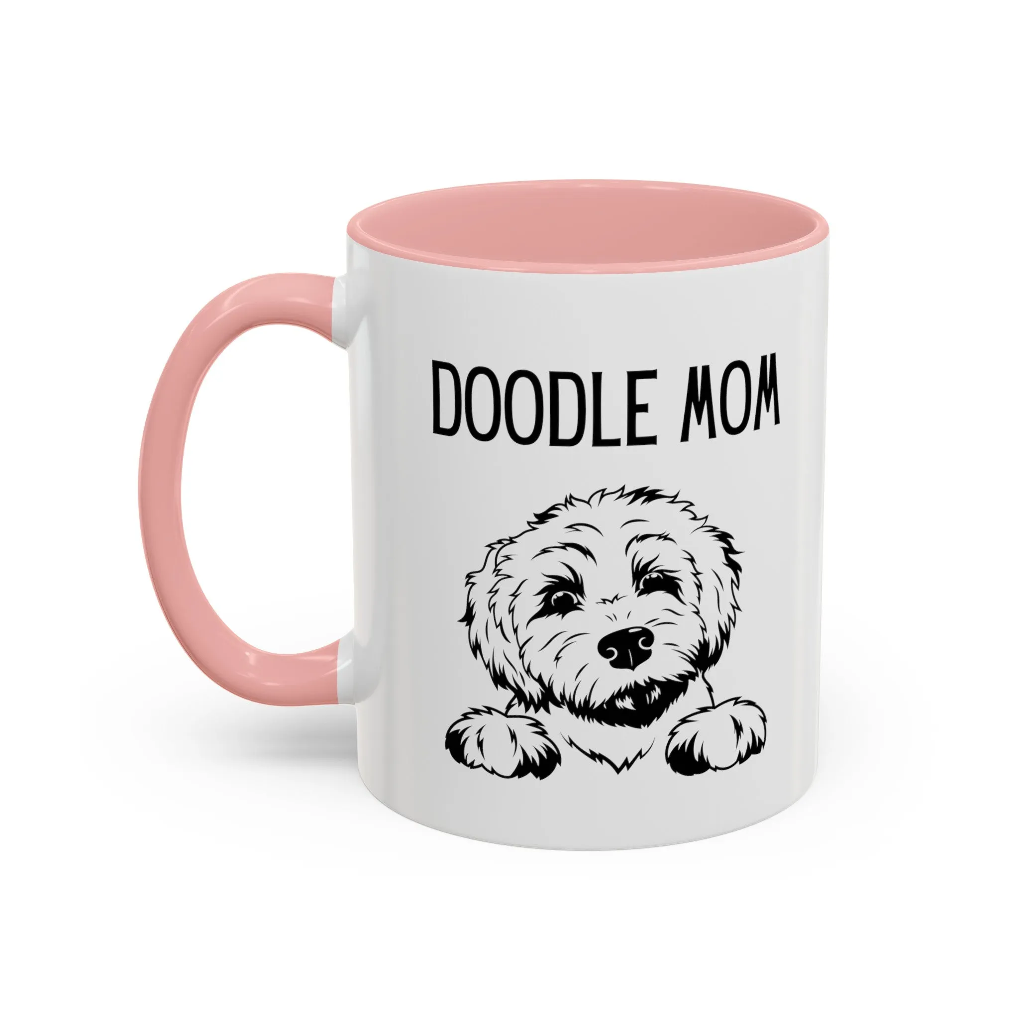 Custom Doodle Mom Multi-Color Coffee Mug for Dog Lovers Goldendoodle, Mini Doodle, Pet Owners, Dog People