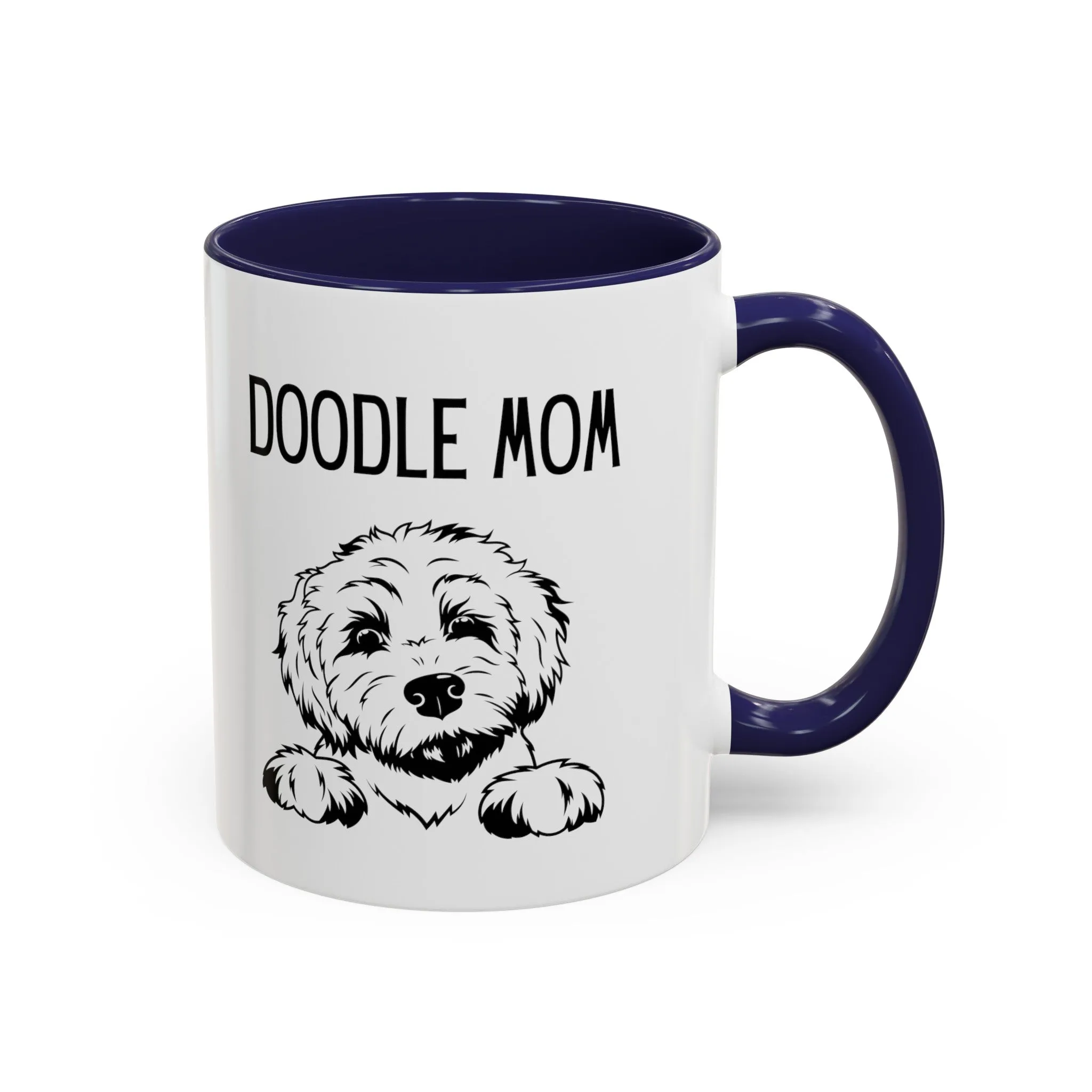 Custom Doodle Mom Multi-Color Coffee Mug for Dog Lovers Goldendoodle, Mini Doodle, Pet Owners, Dog People