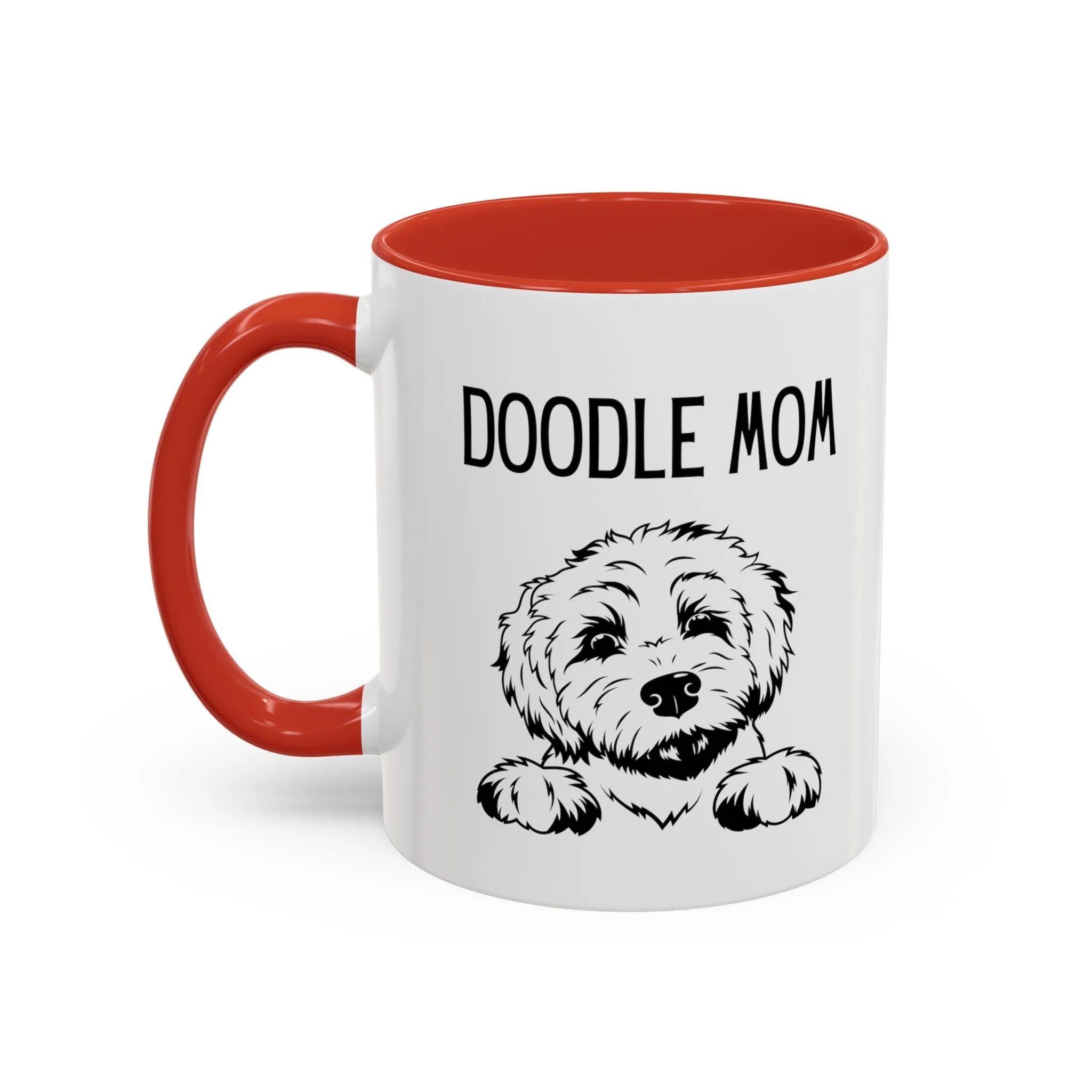 Custom Doodle Mom Multi-Color Coffee Mug for Dog Lovers Goldendoodle, Mini Doodle, Pet Owners, Dog People