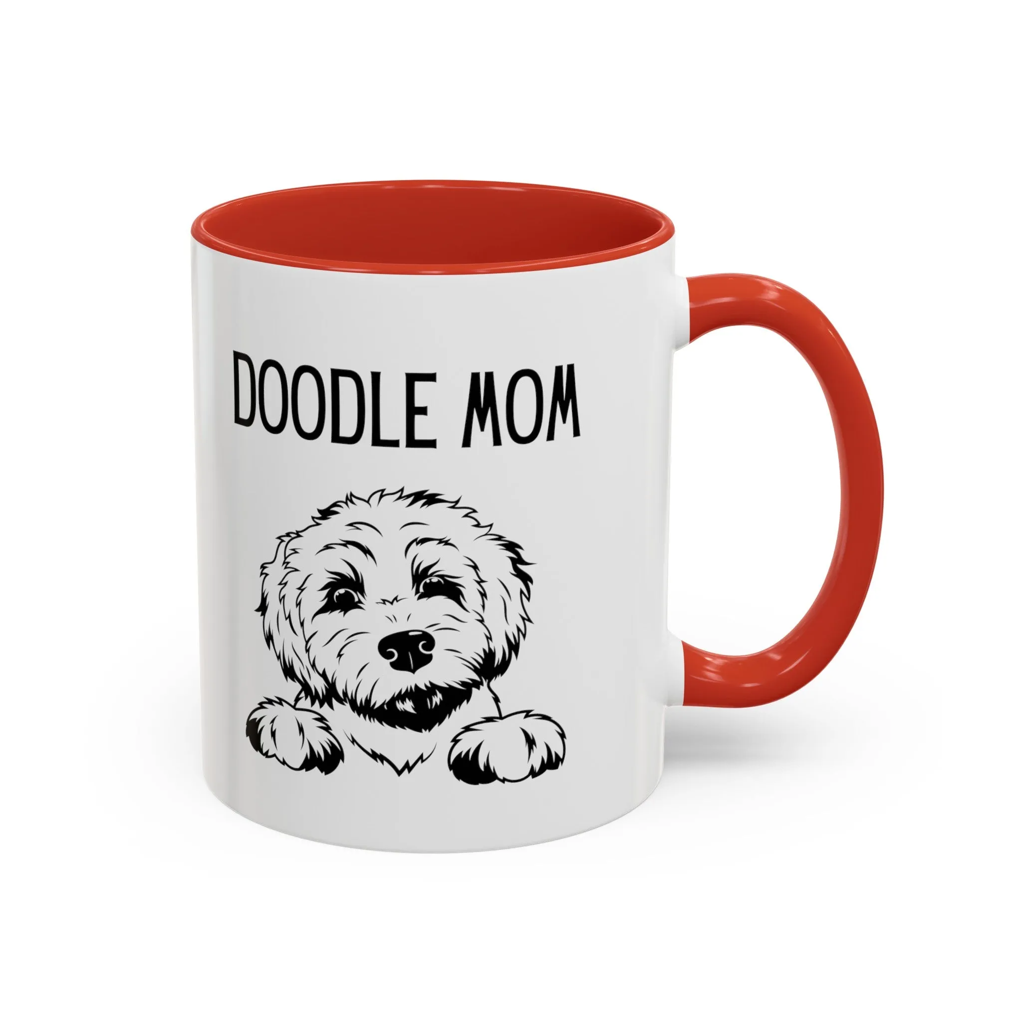 Custom Doodle Mom Multi-Color Coffee Mug for Dog Lovers Goldendoodle, Mini Doodle, Pet Owners, Dog People