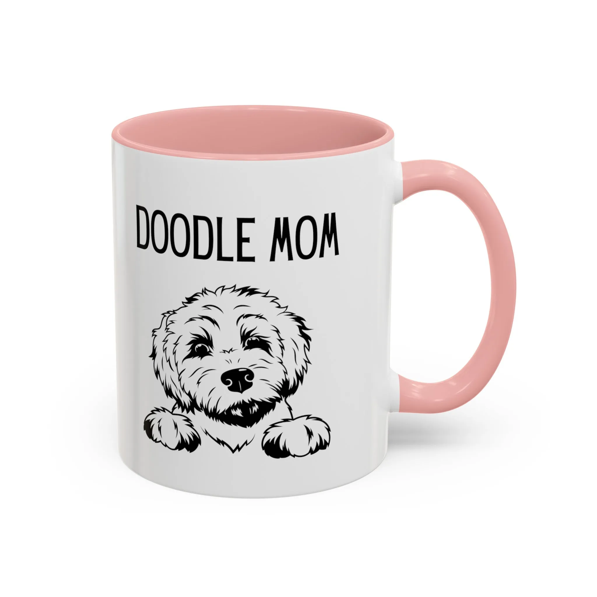 Custom Doodle Mom Multi-Color Coffee Mug for Dog Lovers Goldendoodle, Mini Doodle, Pet Owners, Dog People