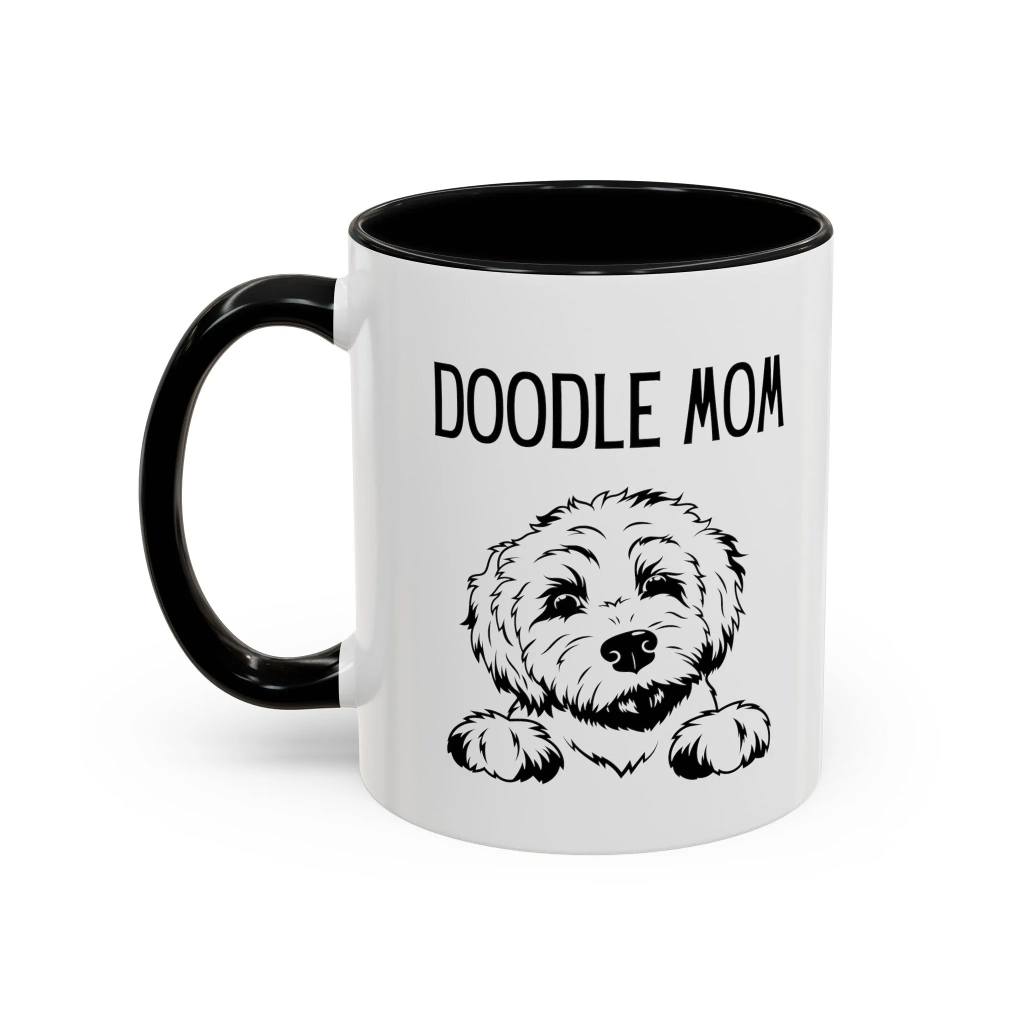 Custom Doodle Mom Multi-Color Coffee Mug for Dog Lovers Goldendoodle, Mini Doodle, Pet Owners, Dog People