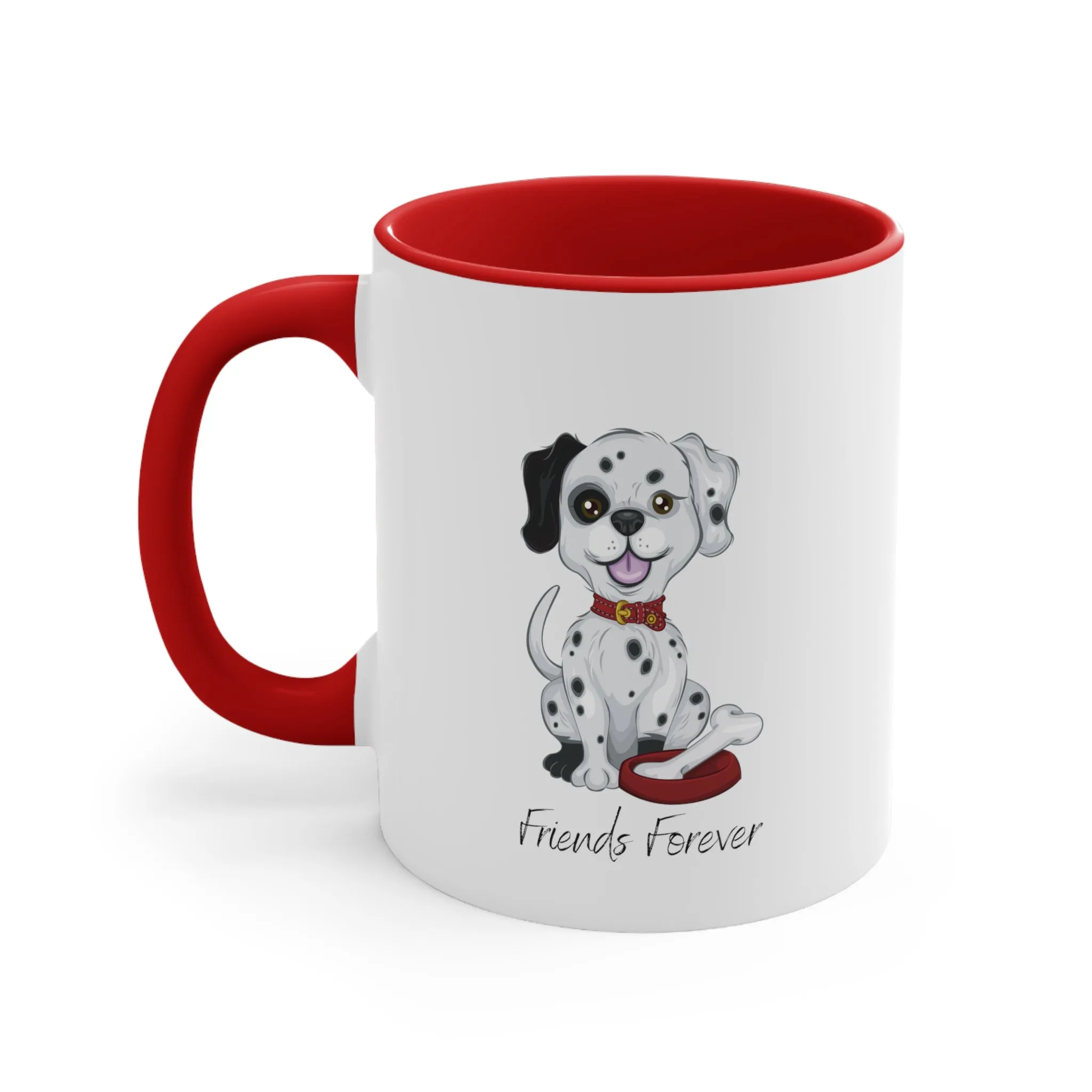 Cute Puppy on Mug with Friends Forever Custom Coffee Mug, 11oz Multi Colors