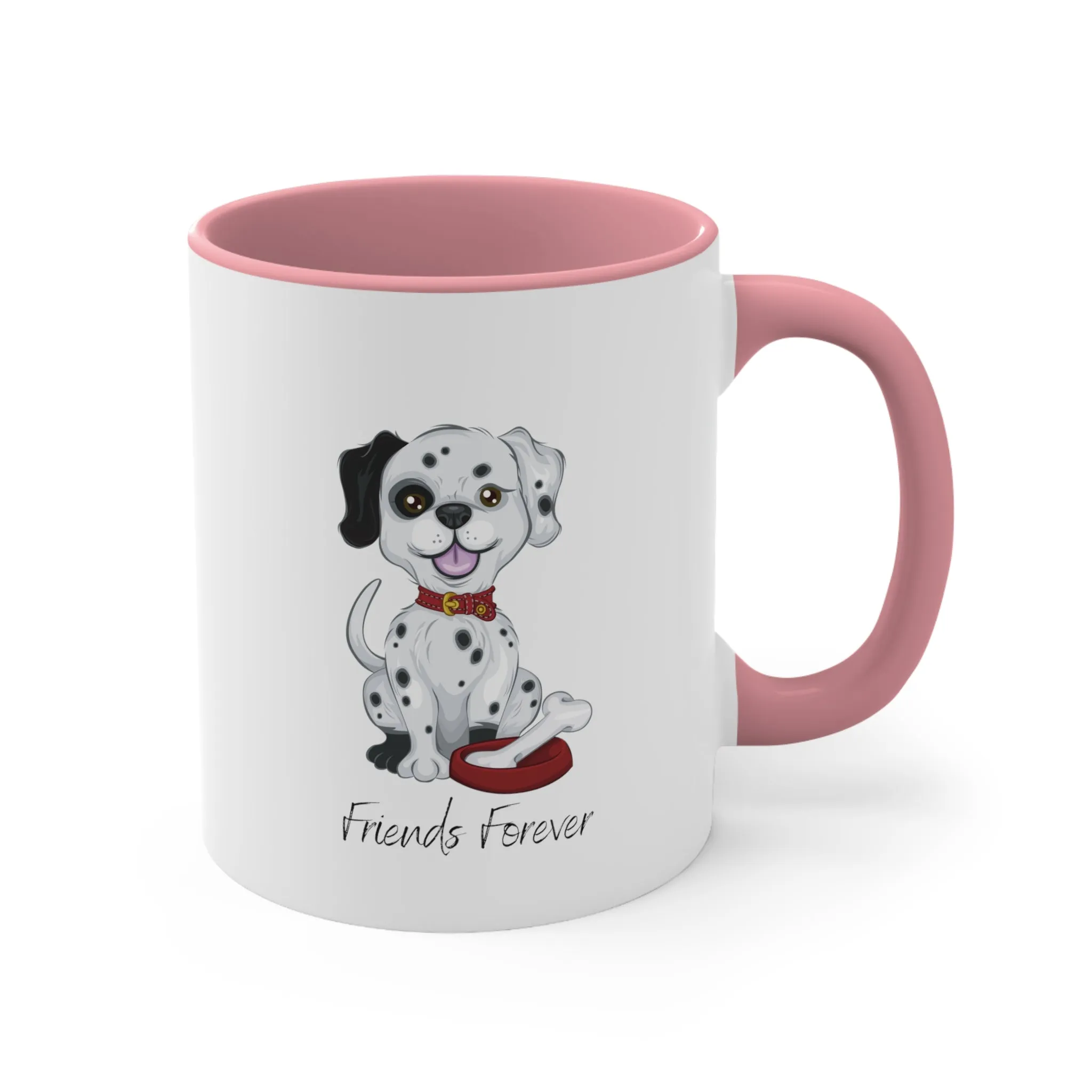 Cute Puppy on Mug with Friends Forever Custom Coffee Mug, 11oz Multi Colors